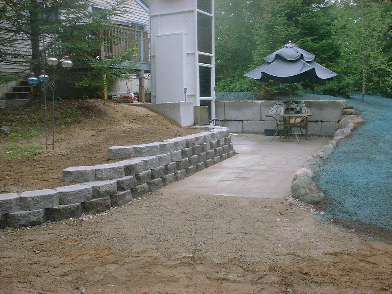 Small Retaining Wall And New Lawn Ossi Nh Labrie Property Small Retaining Wall And New Lawn In Ossi Nh