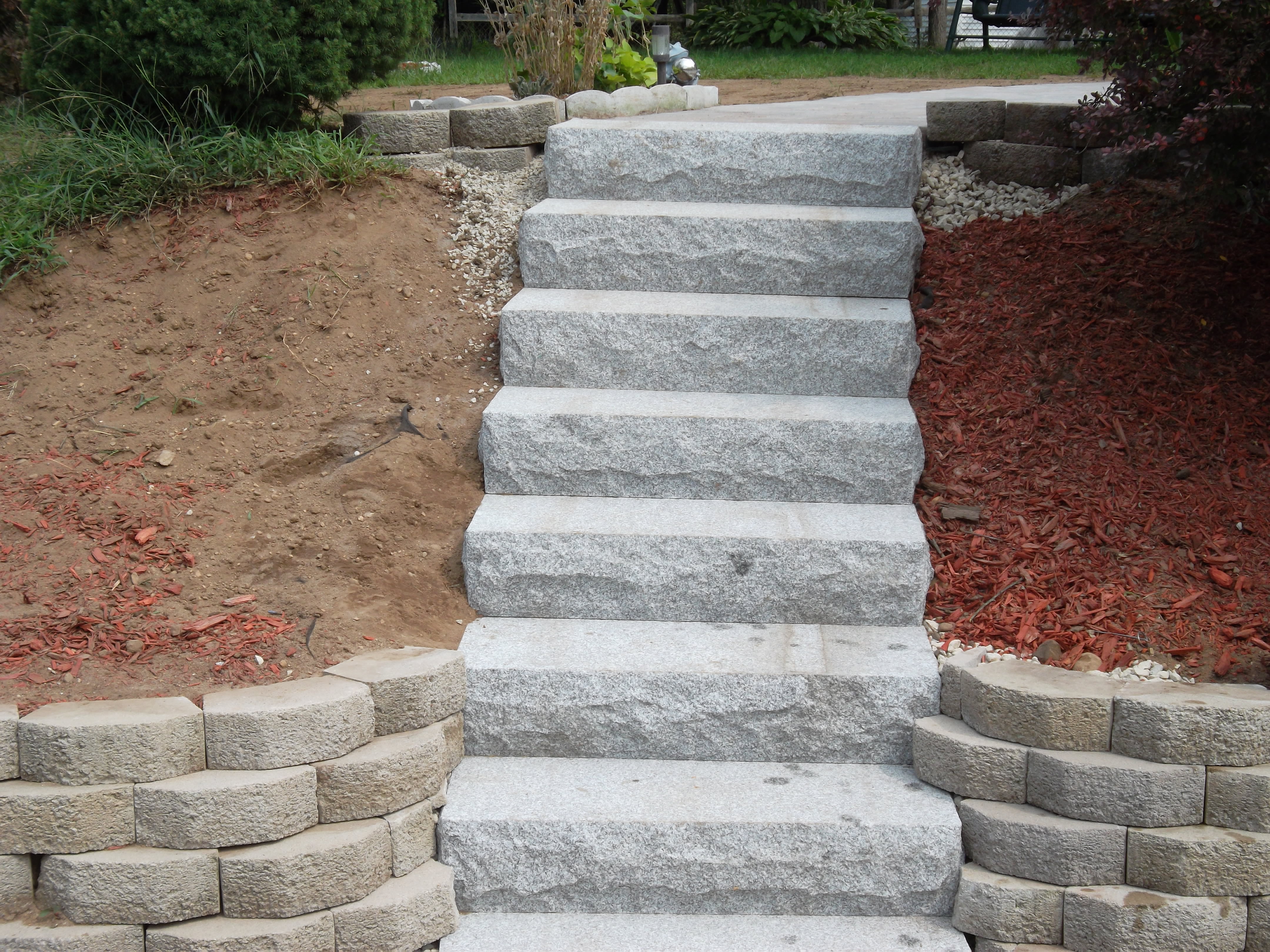 New Walkway and Granite Steps Raymond, NH LaBrie